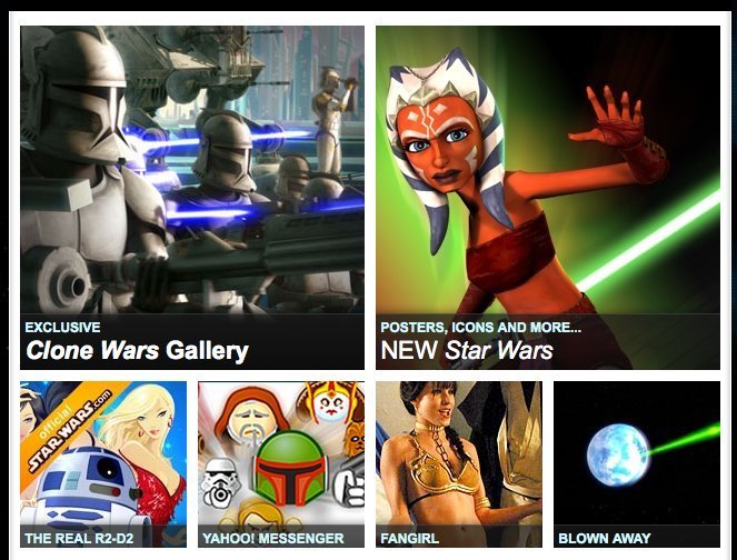 Screenshot of starwars.yahoo.com