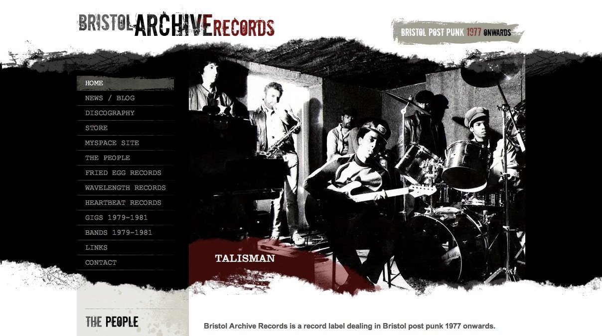 Screenshot of bristolarchiverecords.com