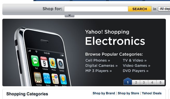 Screenshot of shopping.yahoo.com