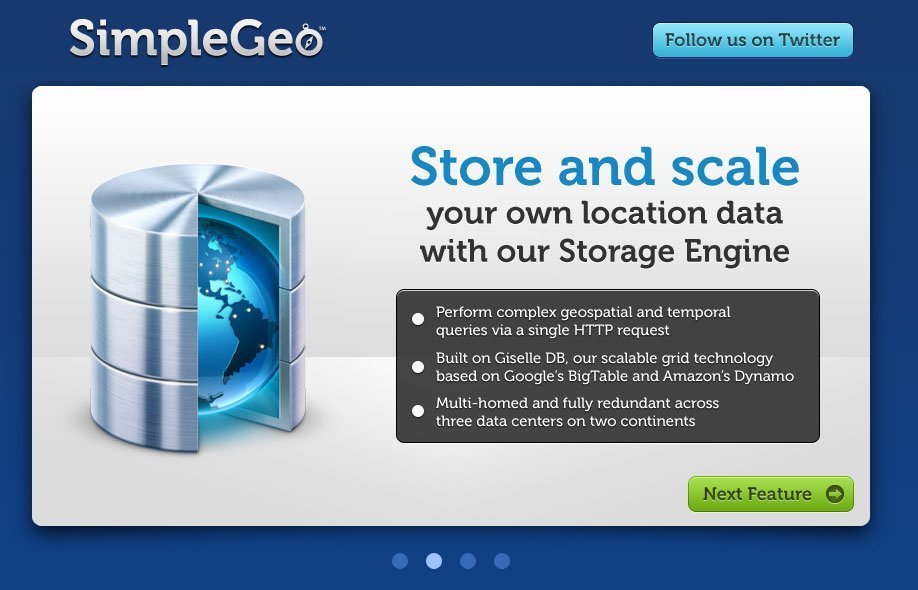 Screenshot of simplegeo.com