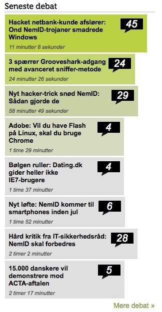 Screenshot of version2.dk