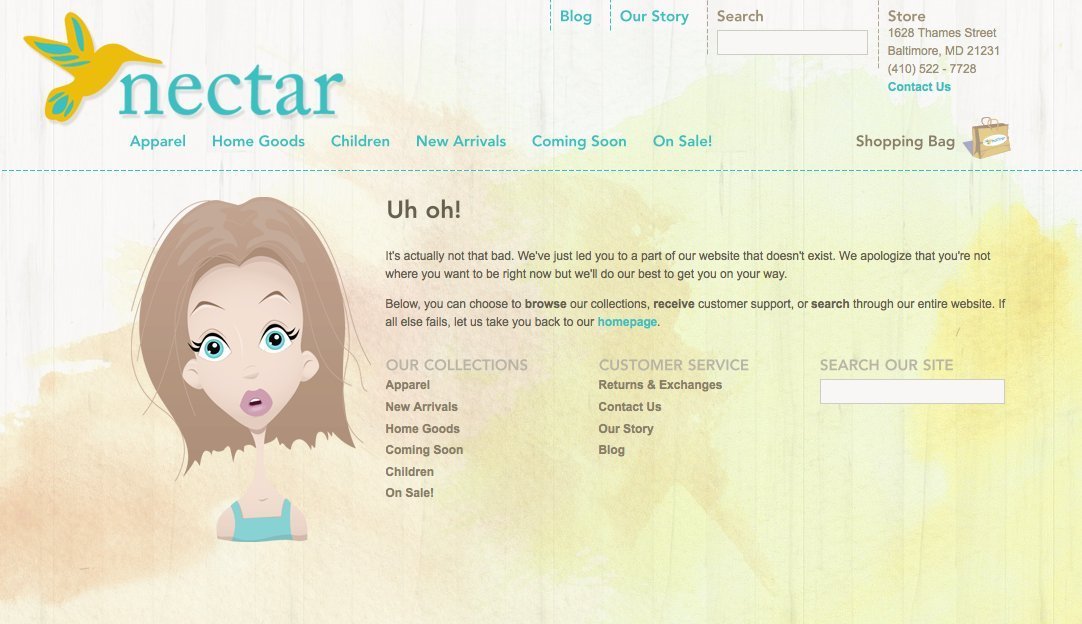 Screenshot of nectarboutique.com