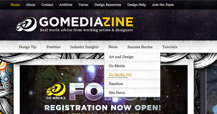 Screenshot of gomediazine.com