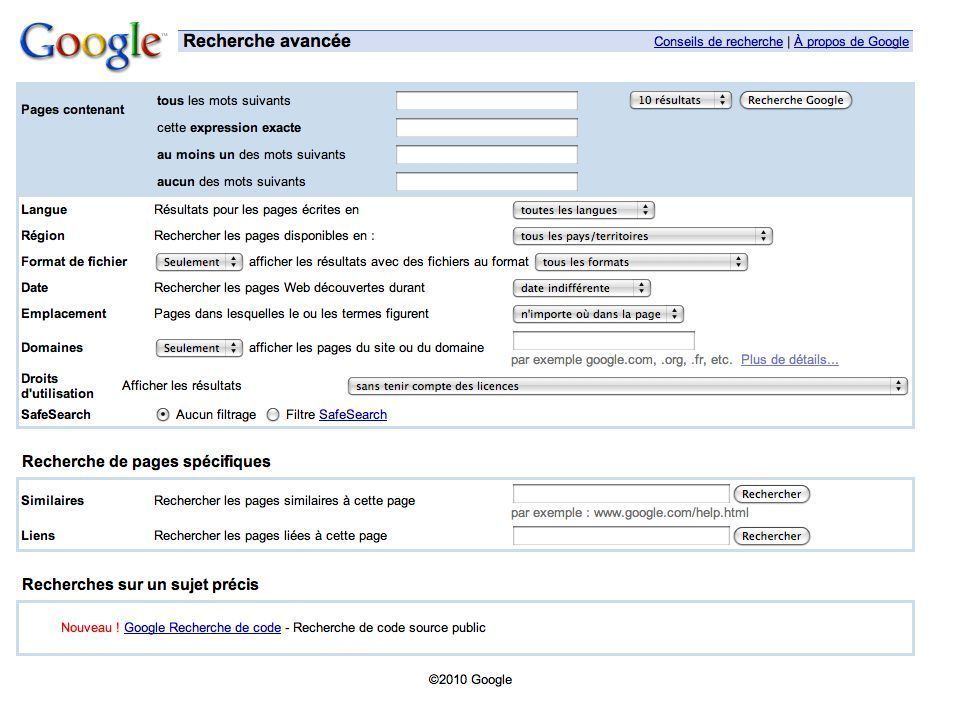 Screenshot of google.fr