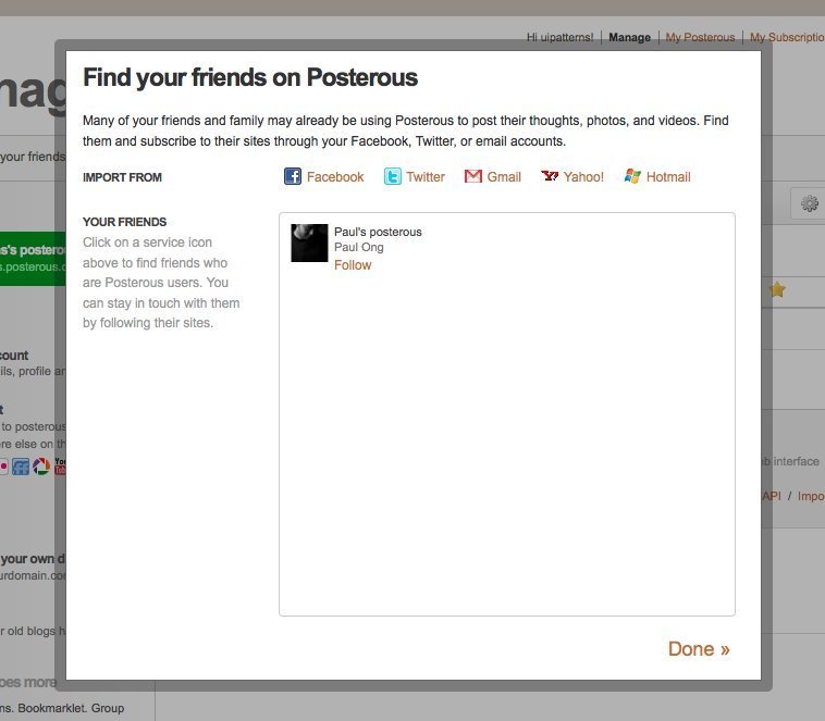 Screenshot of posterous.com