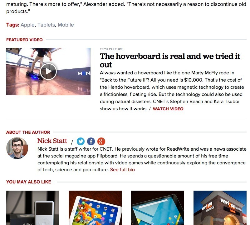 Screenshot of cnet.com