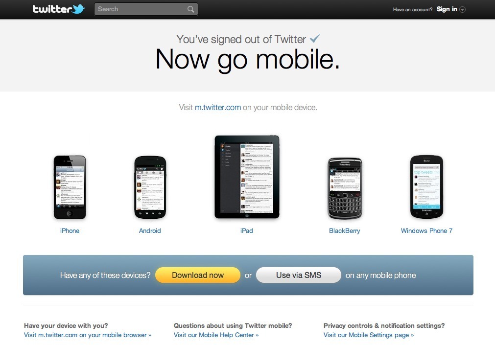 Screenshot of twitter.com