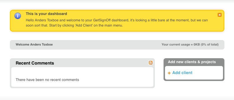 Screenshot of getsignoff.com