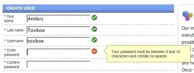 Input Feedback example
