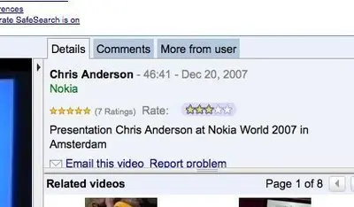 Rate Content example from video.google.com