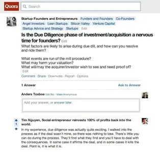 Rate Content example from quora.com