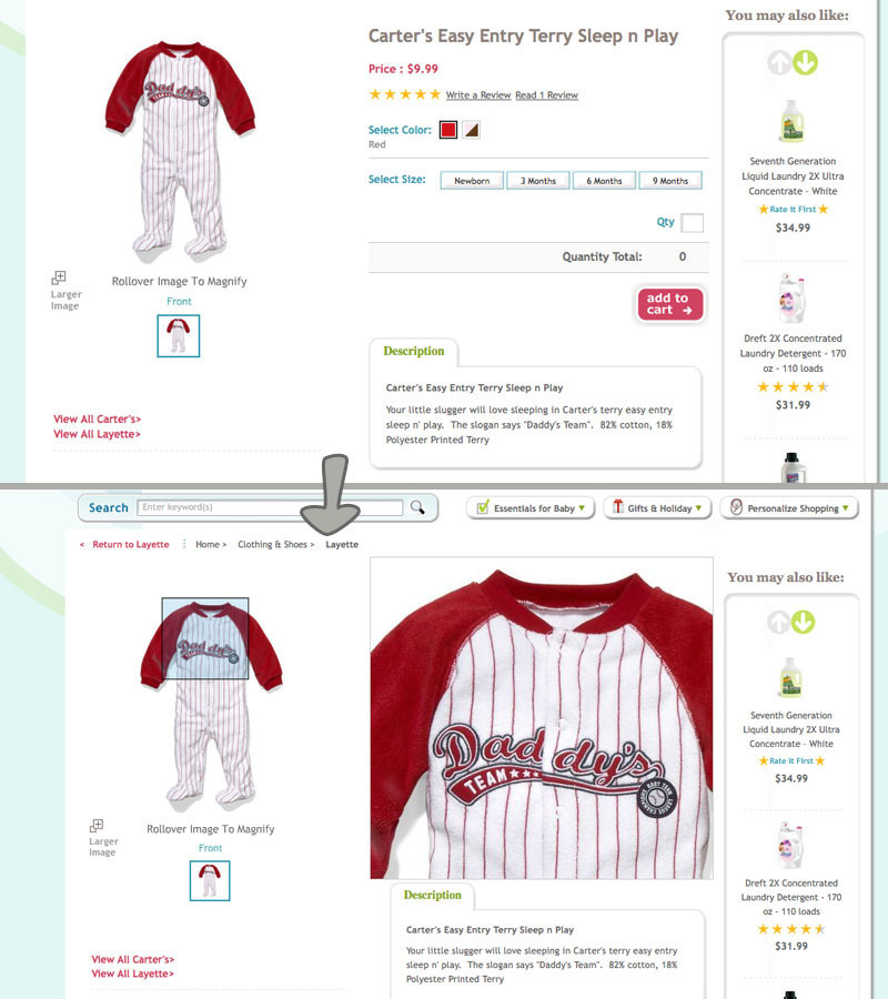 Screenshot of diapers.com