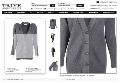 Product pages example from triercopenhagen.com