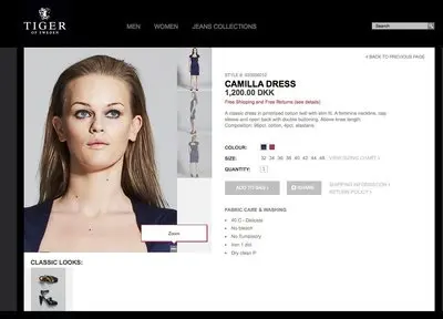 Product pages example from tigerofswedenshop.com