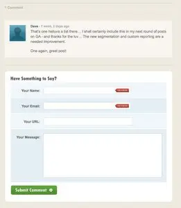Comments example from blog.kissmetrics.com