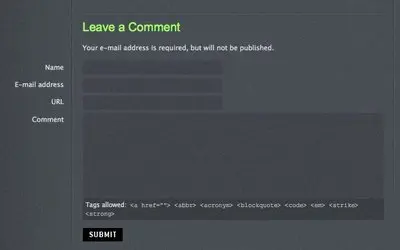 Comments example from coda.co.za