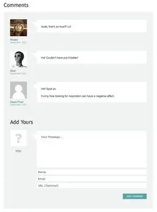 Comments example from daily.creattica.com