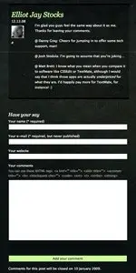Comments example from elliotjaystocks.com
