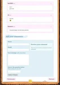 Comments example from lucyblackmore.co.uk