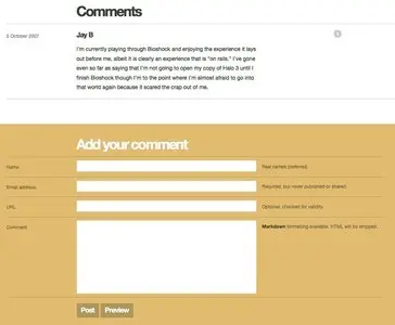 Comments example from wilsonminer.com