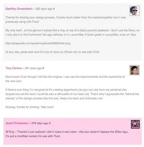 Comments example from jaredigital.com