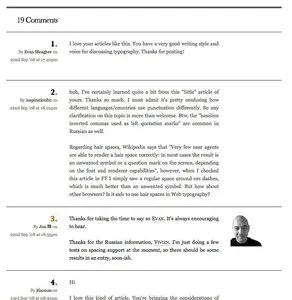 Comments example from jontangerine.com