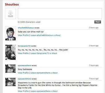 Comments example from last.fm