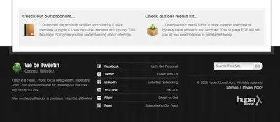 Fat Footer example from hyperxlocal.com
