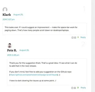 Comments example from smashingmagazine.com