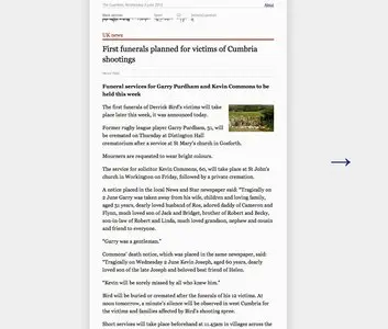 Articles example from guardian.gyford.com