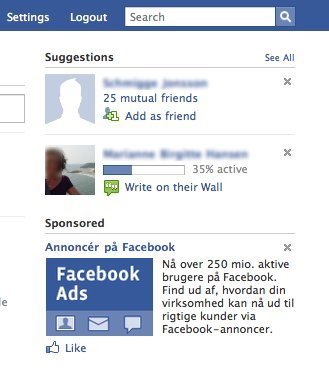 Screenshot of facebook.com