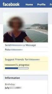 Completeness meter example from facebook.com
