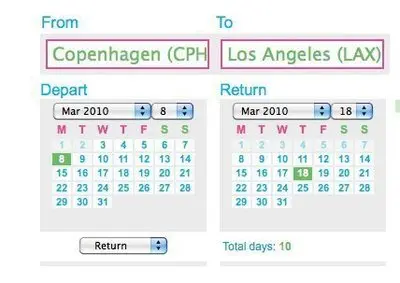 Calendar Picker example from travelstart.co.za