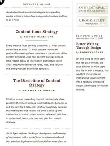 Content Teasers example from alistapart.com