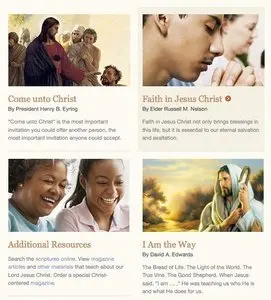 Content Teasers example from jesuschrist.lds.org