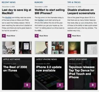 Content Teasers example from macalicious.com