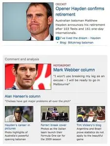 Content Teasers example from news.bbc.co.uk