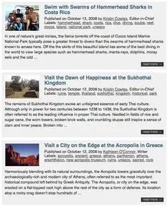 Content Teasers example from thecircumference.org
