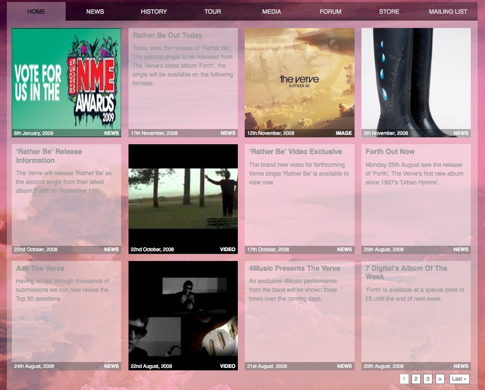 Screenshot of theverve.tv