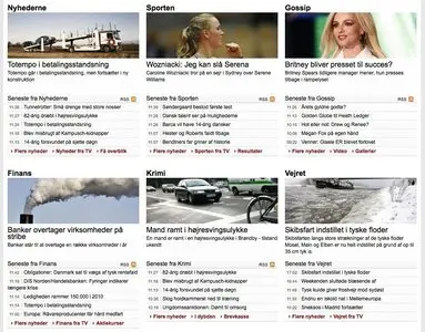 Content Teasers example from tv2.dk