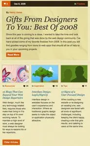 Content Teasers example from webdesignledger.com