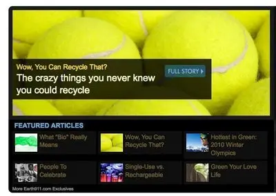 Content Teasers example from earth911.com