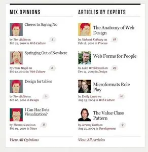 Content Teasers example from visitmix.com