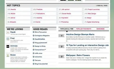 Content Teasers example from agencynet.com