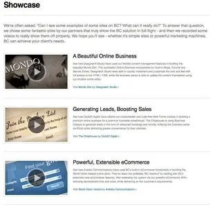 Content Teasers example from businesscatalyst.com