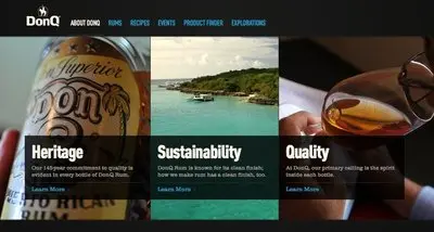 Content Teasers example from donq.com
