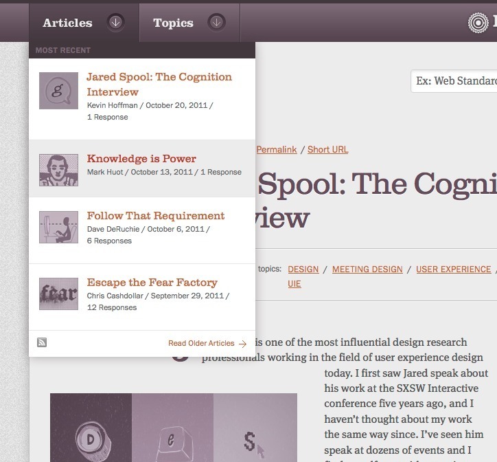 Screenshot of cognition.happycog.com
