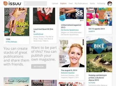 Content Teasers example from issuu.com