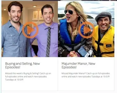 Content Teasers example from wnetwork.com