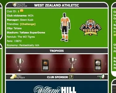 Collectible Achievements example from trophymanager.com